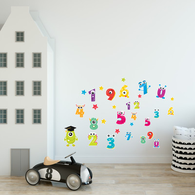 'Zahlen Monster' Wandtattoo Set - Ansicht 2