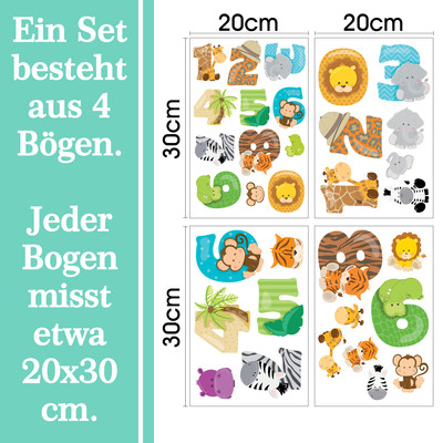 'Safari Zahlen' Wandtattoo Set - Ansicht 6