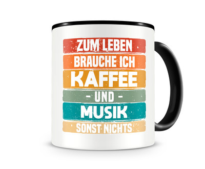 Tasse mit dem Motiv Kaffee und Musik