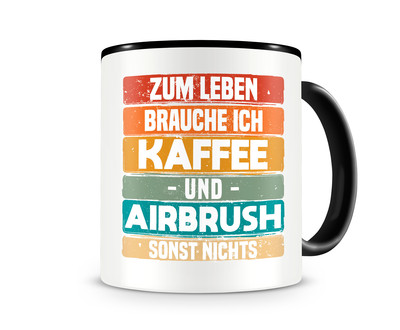 Tasse mit dem Motiv Kaffee und Airbrush