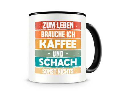 Tasse mit dem Motiv Kaffee und Schach