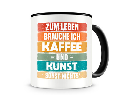 Tasse mit dem Motiv Kaffee und Kunst