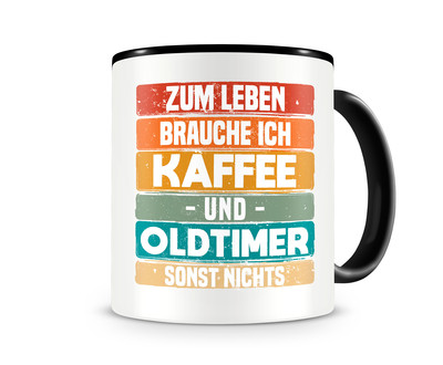 Tasse mit dem Motiv Kaffee und Oldtimer