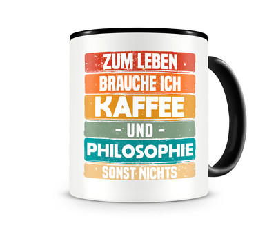 Tasse mit dem Motiv Kaffee und Philosophie
