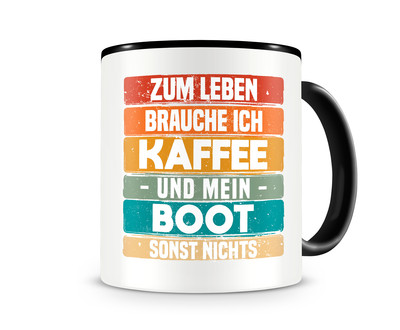 Tasse mit dem Motiv Kaffee und Boot