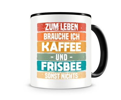 Tasse mit dem Motiv Kaffee und Frisbee