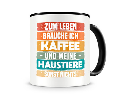 Tasse mit dem Motiv Kaffee und Haustiere