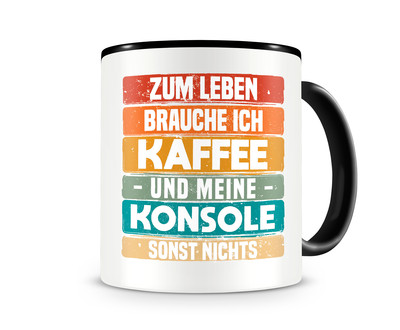 Tasse mit dem Motiv Kaffee und Konsole - Ansicht 1