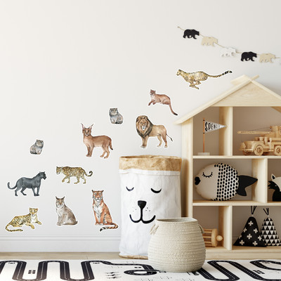 'Lwen Tiger Katzen' Wandtattoo Set - Ansicht 2
