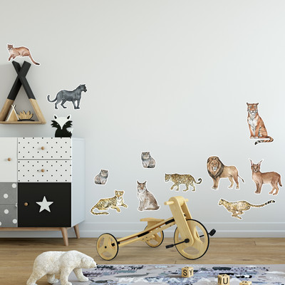 'Lwen Tiger Katzen' Wandtattoo Set - Ansicht 3