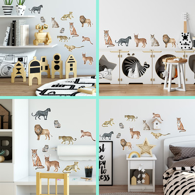 'Lwen Tiger Katzen' Wandtattoo Set - Ansicht 5