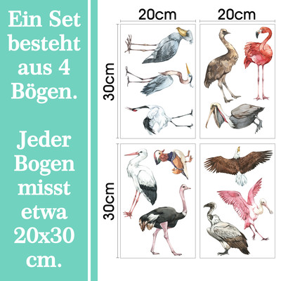 'Groe Vgel' Wandtattoo Set - Ansicht 6
