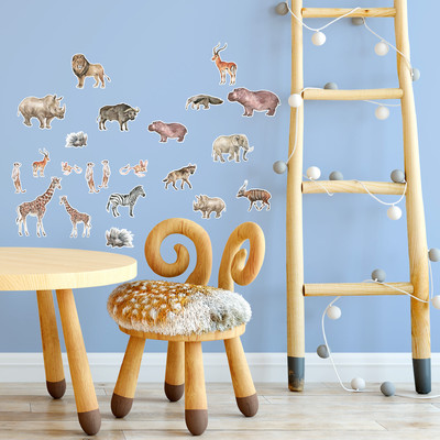'Safari Tiere' Wandtattoo Set - Ansicht 2