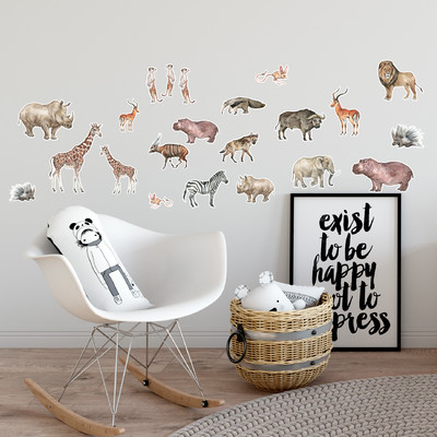 'Safari Tiere' Wandtattoo Set - Ansicht 3