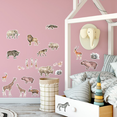 'Safari Tiere' Wandtattoo Set - Ansicht 4