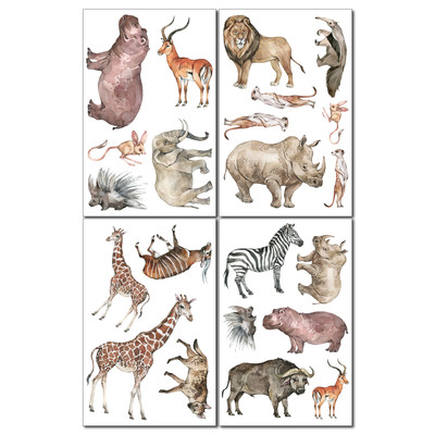 ”Safari Tiere” Wandtattoo Set Wandtattoo