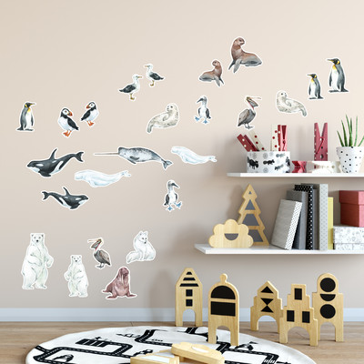 'Arktische Tiere' Wandtattoo Set - Ansicht 2