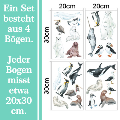 'Arktische Tiere' Wandtattoo Set - Ansicht 6
