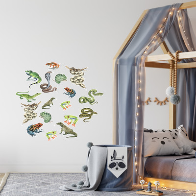 'Reptilien und Amphibien' Wandtattoo Set - Ansicht 2