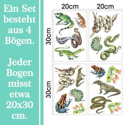 'Reptilien und Amphibien' Wandtattoo Set - Ansicht 6