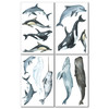 ”Wale und Delfine” Wandtattoo Set Wandtattoo