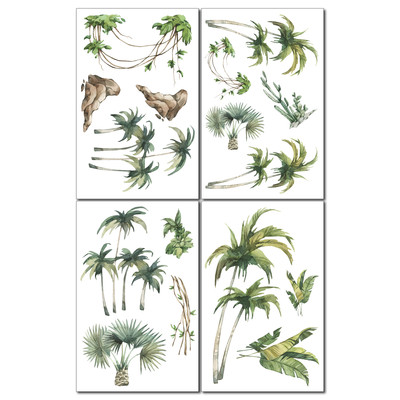  Palmen  Wandtattoo Set