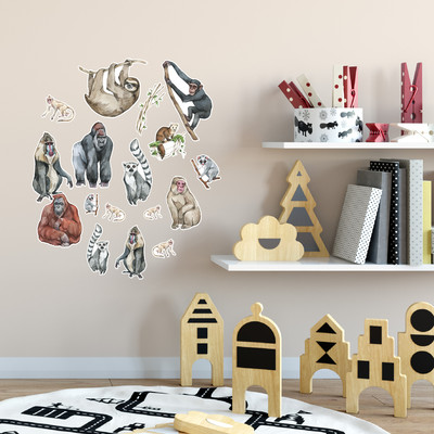 'Affen und Gorillas' Wandtattoo Set - Ansicht 3