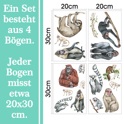 'Affen und Gorillas' Wandtattoo Set - Ansicht 6