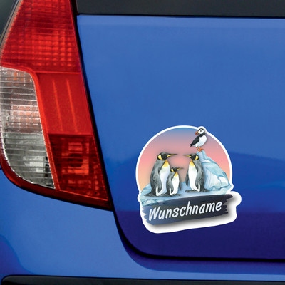 Pinguine Aufkleber mit Namen - Ansicht 2