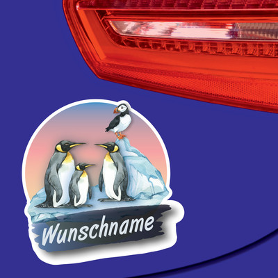 Pinguine Aufkleber mit Namen - Ansicht 3