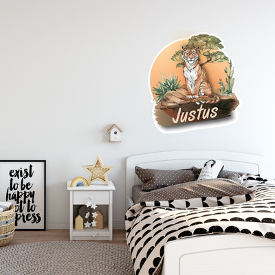 Buntes Wandtattoo Trschild 