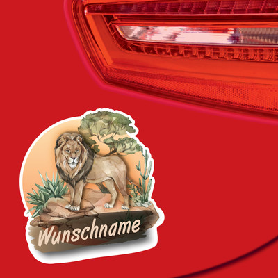 Lwe Aufkleber mit Namen - Ansicht 3