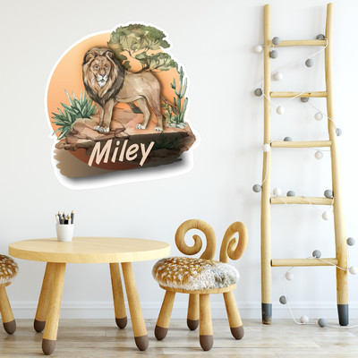 Buntes Wandtattoo Trschild 