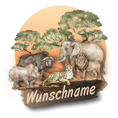 Big Five Aufkleber mit Namen