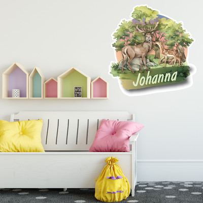 Buntes Wandtattoo Trschild 