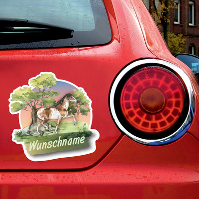 Pferd Aufkleber mit Namen - Ansicht 2