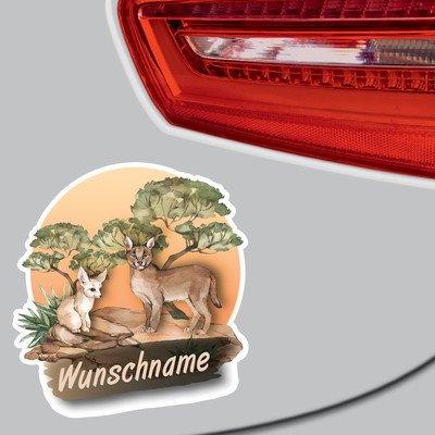 Luchs Aufkleber mit Namen - Ansicht 3
