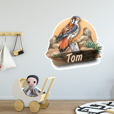 Buntes Wandtattoo Türschild 