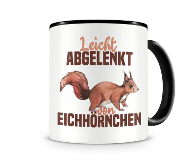 Tasse mit dem Motiv Abgelenkt von Eichhrnchen