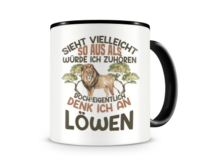 Tasse mit dem Motiv Sieht vielleicht so aus Lwen