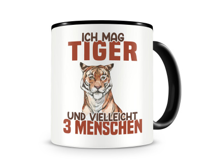 Tasse mit dem Motiv Ich mag Tiger