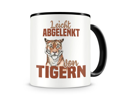 Tasse mit dem Motiv Leicht abgelenkt von Tiger