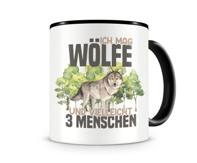 Tasse mit dem Motiv Ich mag Wlfe