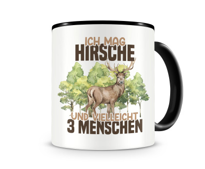Tasse mit dem Motiv Ich mag Hirsche