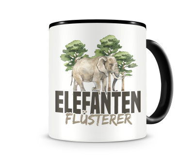Tasse mit dem Motiv Elefanten Flsterer