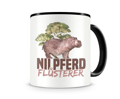 Tasse mit dem Motiv Nilpferd Flsterer