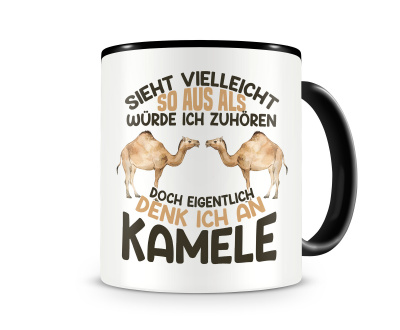 Tasse mit dem Motiv Sieht vielleicht so aus Kamele