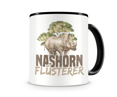 Tasse mit dem Motiv Nashorn Flsterer