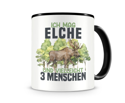 Tasse mit dem Motiv Ich mag Elche