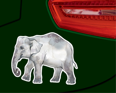 Indischer Elefant Aufkleber - Ansicht 3